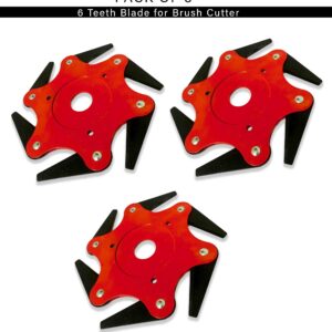 6 Teeth Blade for Grass Cutting Pack of 3